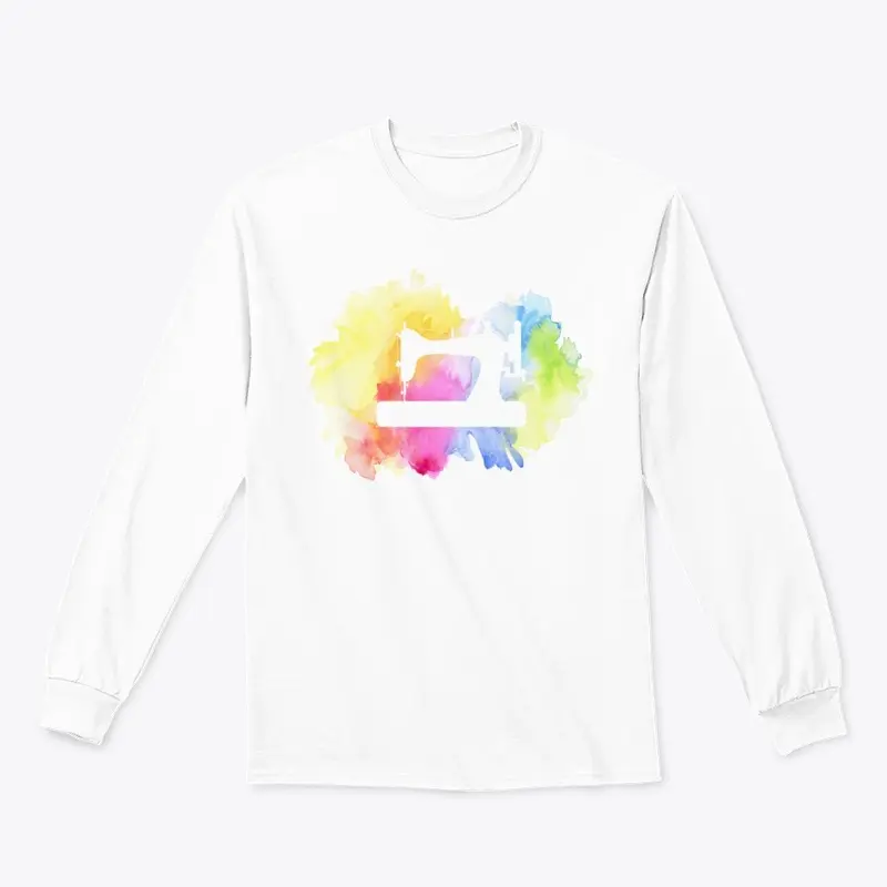 Sewing Machine Cutout Rainbow Watercolor